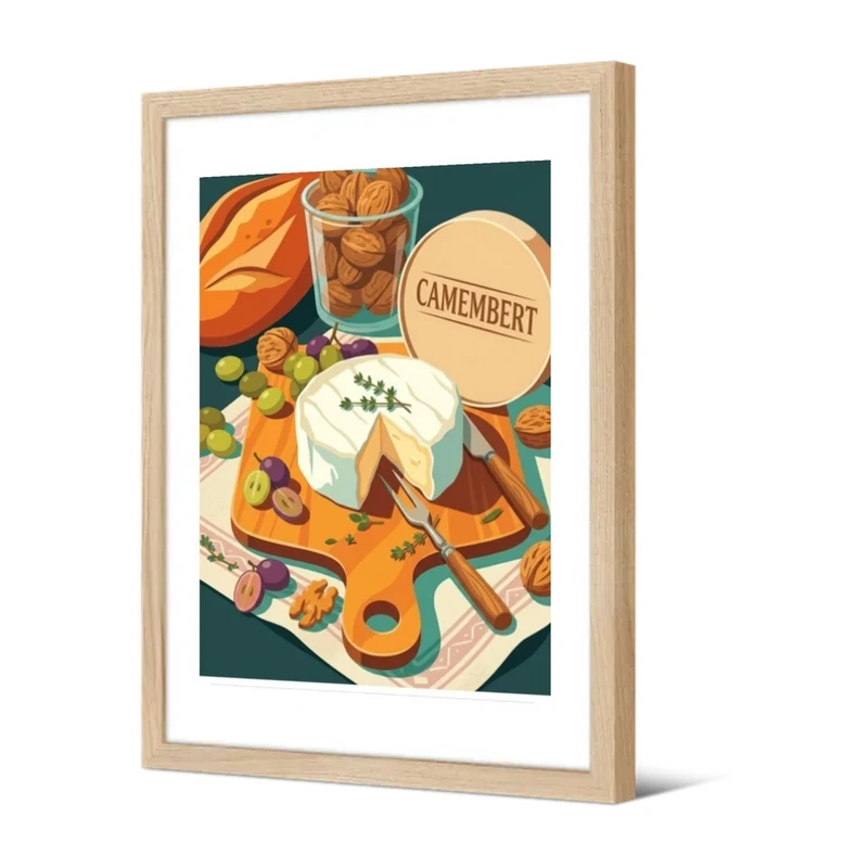 Poster incorniciato Natura morta con Camembert — Montville