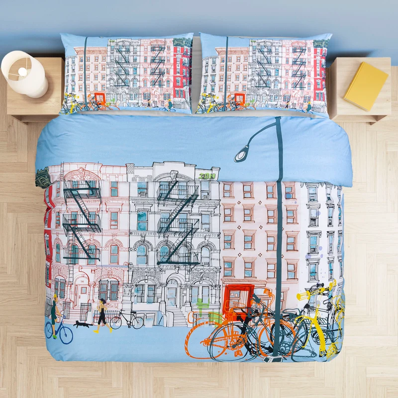 Copripiumino con federe NY East Village in Cotone