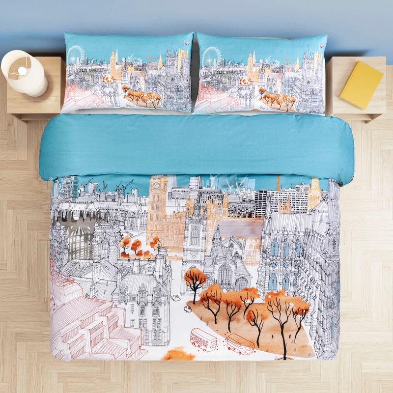 Copripiumino con federe London Westminster in Cotone