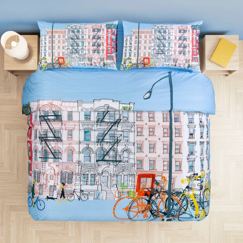 Completo Copripiumino NY East Village in Cotone